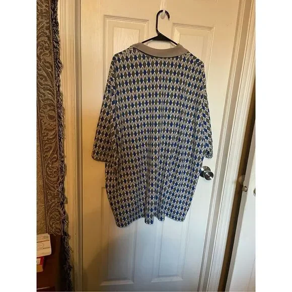 Chip Beck Collection Mens Multicolor Argyle Print Golf Polo Shirt Size 3XL - Picture 8 of 8